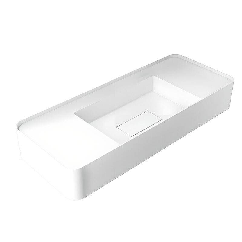 Изображение товара Раковина Vincea 120x40 см подвесная из искусственного камня белый матовый VWB-6S312MW