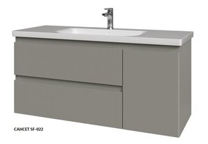 Изображение товара Тумба под раковину Caprigo Forte 120 см подвесная, 1 дверь справа, серый (сансет SF-022), 36117R-SF-022 (УК056535)