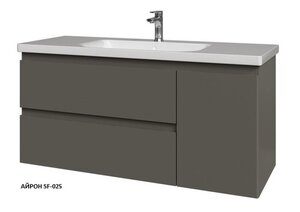 Изображение товара Тумба под раковину Caprigo Forte 120 см подвесная серый (айрон SF-025)