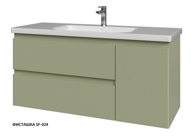 Изображение товара Тумба под раковину Caprigo Forte 120 см подвесная, зеленый SF-024