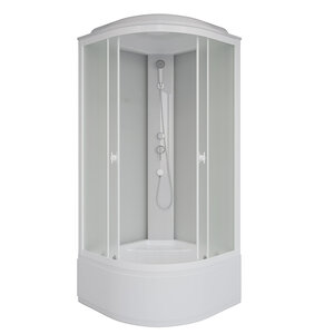 Изображение товара Душевая кабина Niagara Promo 100 x 100, высокий поддон, профиль белый, стекло матовое, P100/40/MT