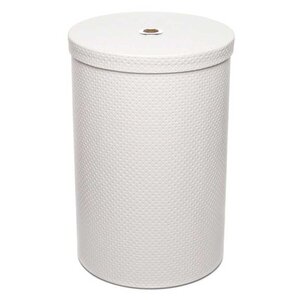 Изображение товара Круглая корзина для белья Camelos PWH-R с декором точками белый хром