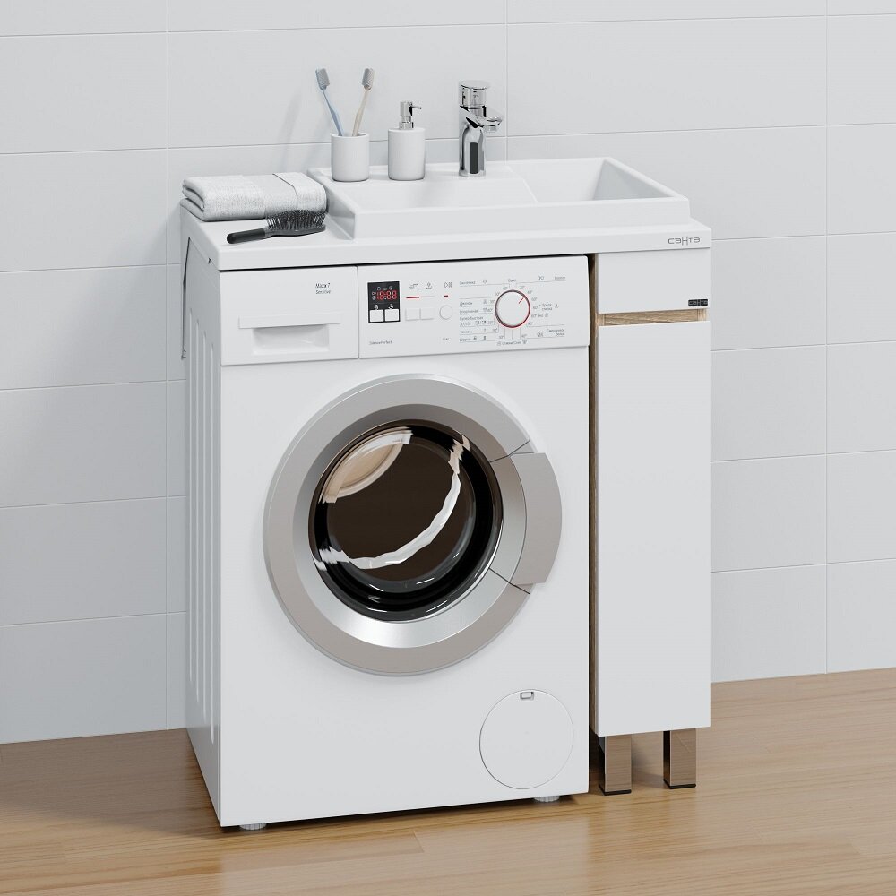 Изображение товара Тумба под раковину Санта Марс 19 см для ванной с системой плавного закрывания