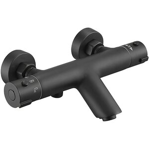 Изображение товара Смеситель Esko Mikros, для ванны и душа, термостатический, цвет черный матовый, T3054 Black