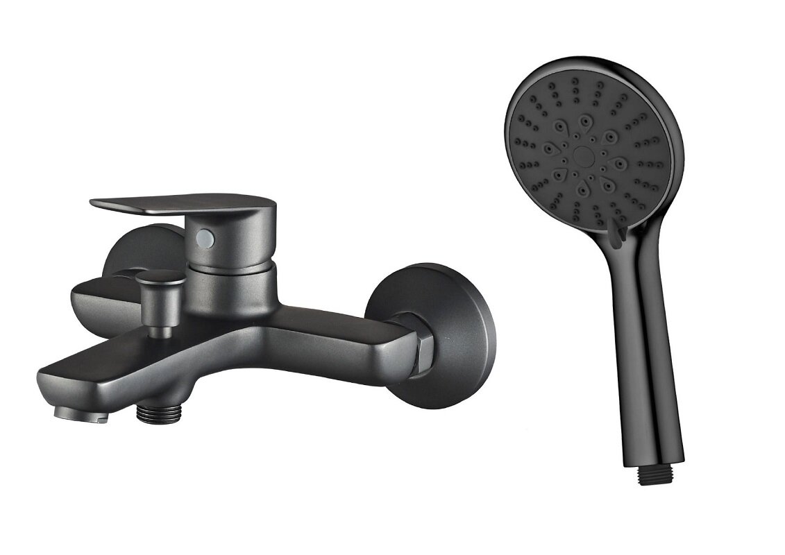 Изображение товара Смеситель для ванны и душа Esko Delhi DL 54 GRF графит металлический