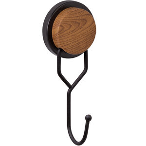 Изображение товара Крючок одинарный Fixsen Magic Wood FX-46005, черный матовый/светлое дерево