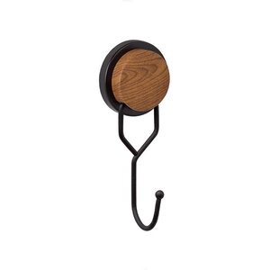 Изображение товара Крючок одинарный Fixsen Magic Wood FX-46005, черный матовый/светлое дерево