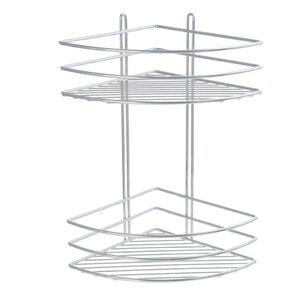 Изображение товара Угловая полка Fixsen двухэтажная хром сталь 38х20 см FX-710-2