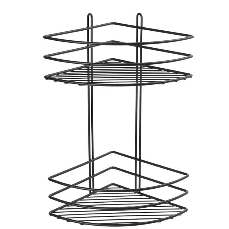 Изображение товара Полка угловая Fixsen двухъярусная черный муар для ванной и кухни