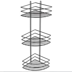 Изображение товара Полка угловая Fixsen, три яруса, черный муар, FX-710B-3