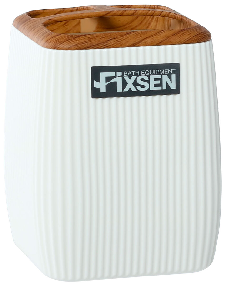 Изображение товара Стакан для зубных щеток Fixsen White Wood FX-402-3 белый светлое дерево