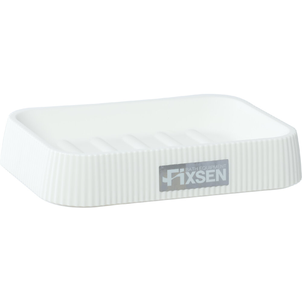 Изображение товара Мыльница Fixsen White Wood FX-402-4 белая настольная пластиковая