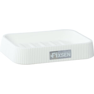 Изображение товара Мыльница Fixsen White Wood FX-402-4 белая настольная пластиковая