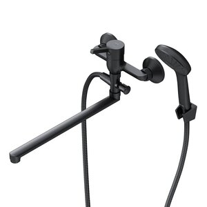 Изображение товара Смеситель Am.Pm X-Joy S F85B90122 для ванны и душа, с длинным изливом, с душевым комплектом, черный матовый