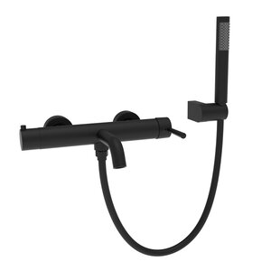 Изображение товара Смеситель Raiber Graceful RPB-003 для ванны с душевым гарнитуром, цвет черный матовый