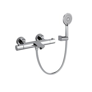 Изображение товара Смеситель Raiber Graceful RP-008 для ванны и душа, термостатический, с душевым гарнитуром, хром