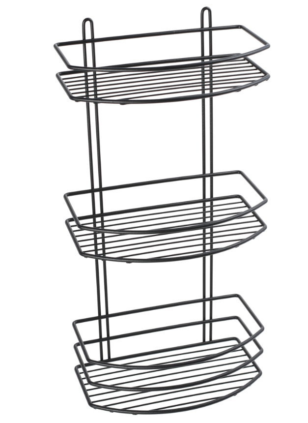 Изображение товара Полка овальная Fixsen, 3 яруса, черный матовый, FX-720B-3