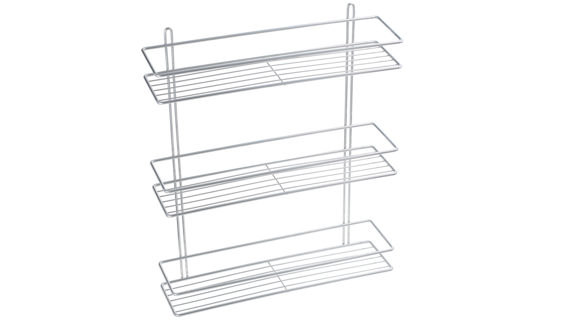 Изображение товара Полка прямоугольная Fixsen 3 яруса хром настенная FX-730-3
