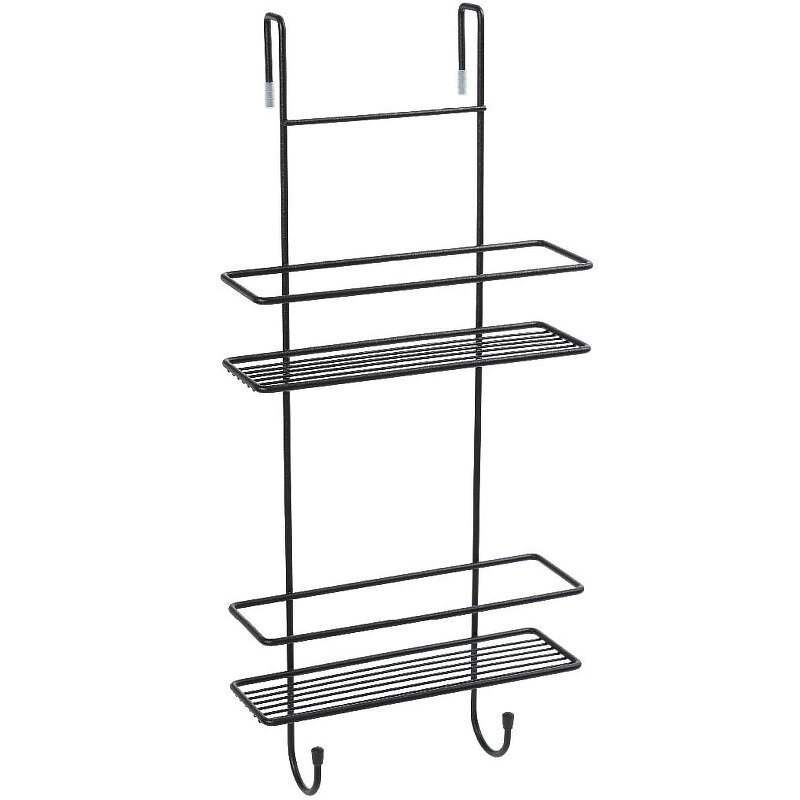 Изображение товара Полка Fixsen для душевой кабины, двухэтажная, черный матовый, FX-740B-2