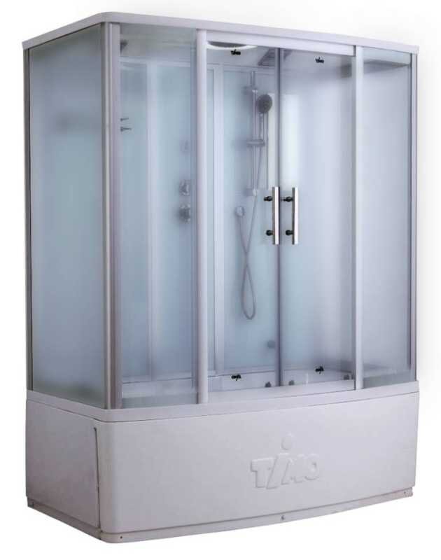 Изображение товара Душевая кабина Timo Standart Т-6650 Silver Fabric 150x88 см с раздвижными дверями и панорамным стек