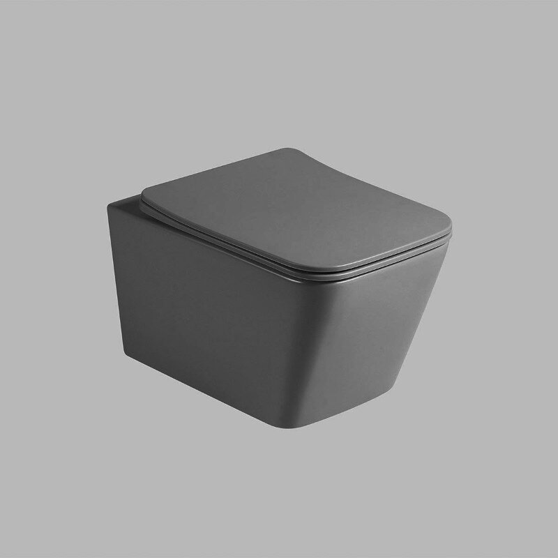 Изображение товара Подвесной унитаз Vincea Q-Line VT1-12MA, безободковый, антрацит, Soft Close