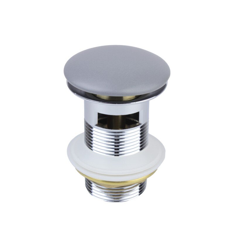 Изображение товара Донный клапан для раковины Bronze de Luxe с переливом серый модель 1002/1GR