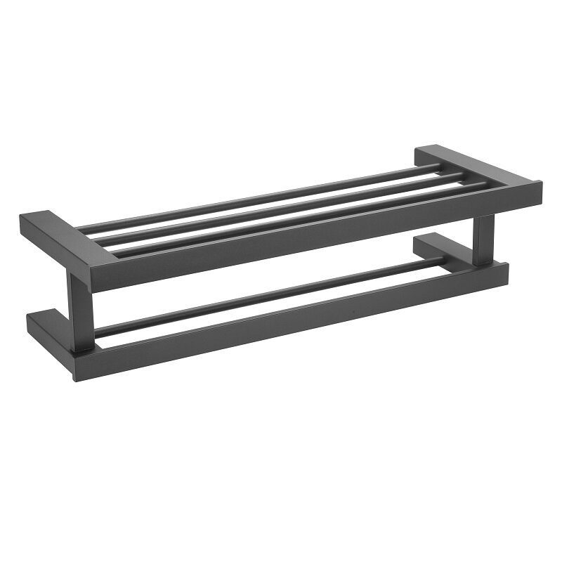 Изображение товара Полка для полотенец Mediclinics Harmonia AI1423B, 60 см, цвет черный матовый