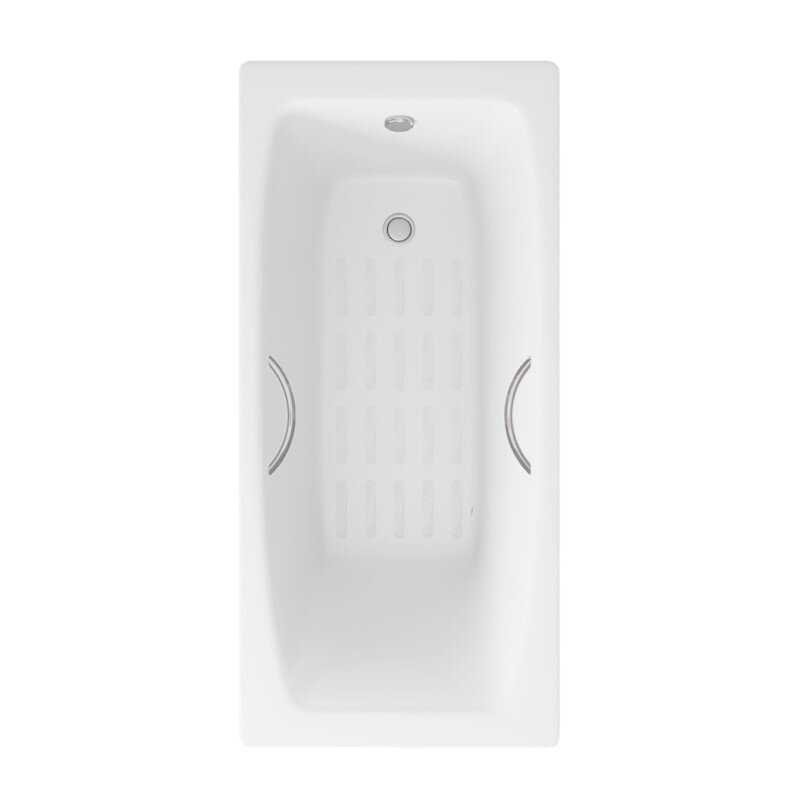 Изображение товара Чугунная ванна Delice Repos 170x70 см белая с антискользящим покрытием