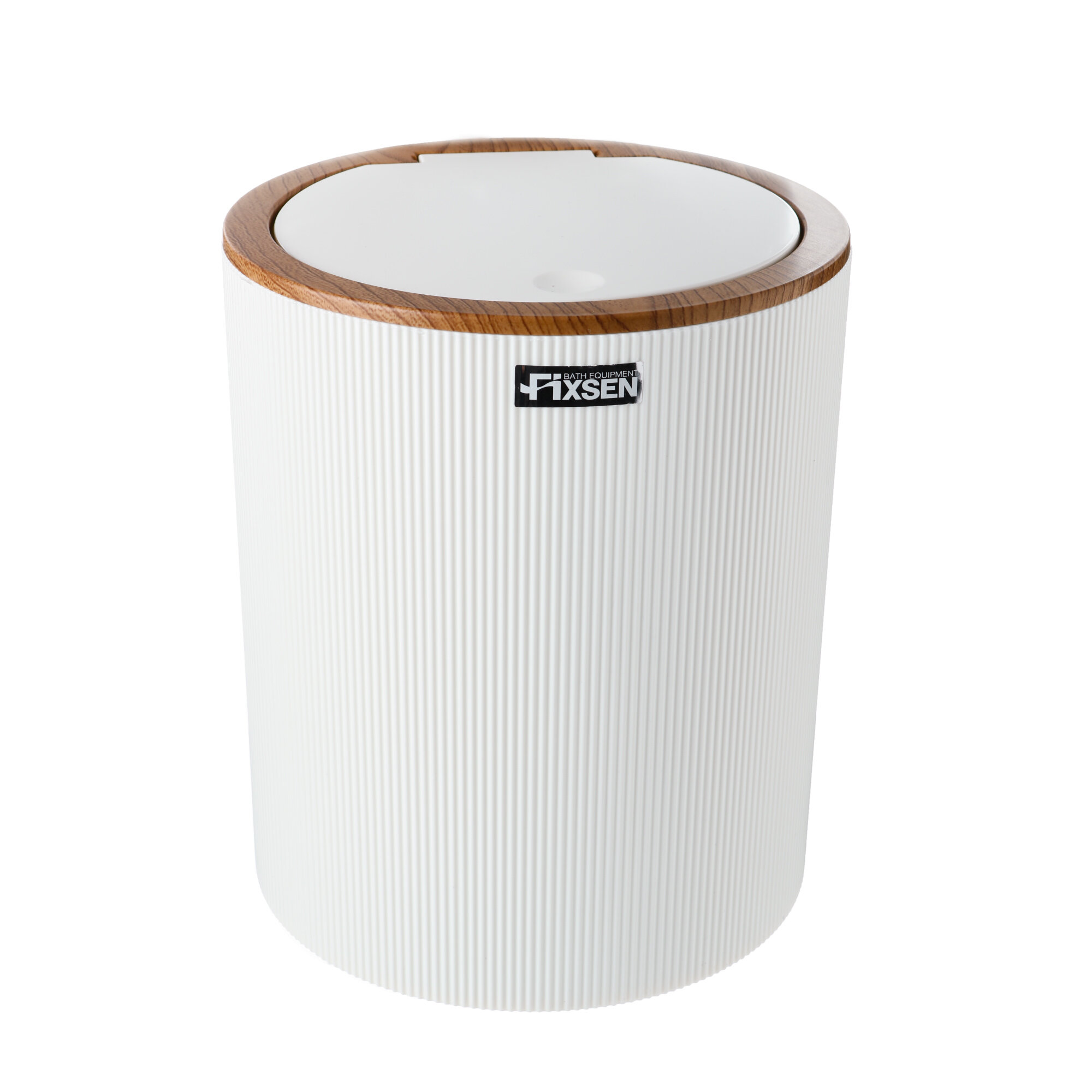 Изображение товара Ведро для мусора Fixsen White Boom FX-412-6 5 л напольное белое деревцо