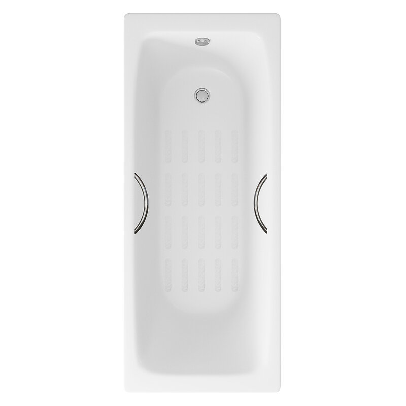 Изображение товара Чугунная ванна Delice Biove 170x75 см с антискользящим покрытием и ручками хром