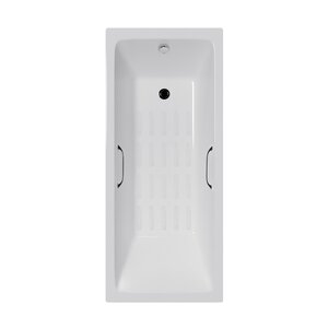 Изображение товара Ванна чугунная Delice Level DLR230618R-AS, 140 х 70 см, антискользящее покрытие, с отверстиями под ручки, без ручек, цвет белый