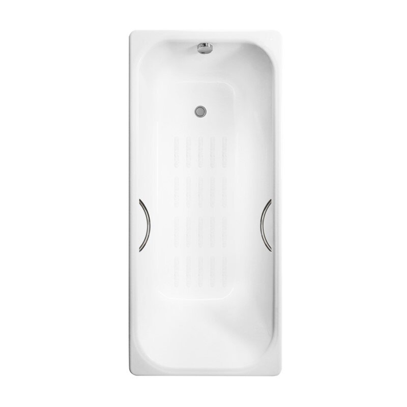Изображение товара Ванна чугунная Delice Aurora DLR230617R-AS, 140 х 70 см, антискользящее покрытие, с отверстиями под ручки, без ручек, цвет белый
