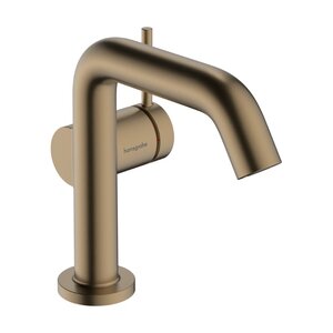 Изображение товара Смеситель для раковины Hansgrohe Tecturis S, 73320140, с донным клапаном, шлифованная бронза