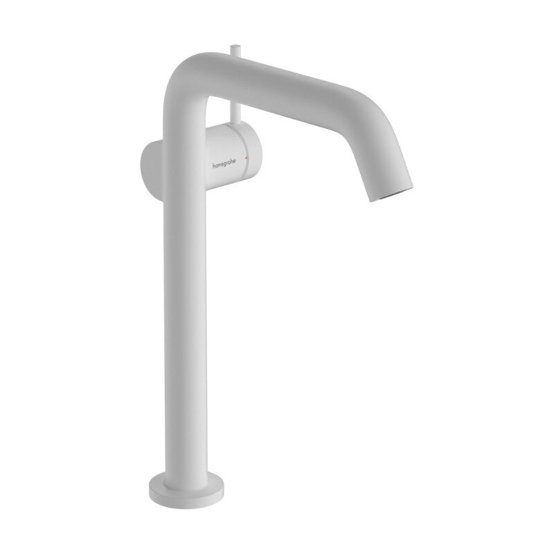 Изображение товара Смеситель для раковины Hansgrohe Tecturis S 73370700 белый матовый с донным клапаном