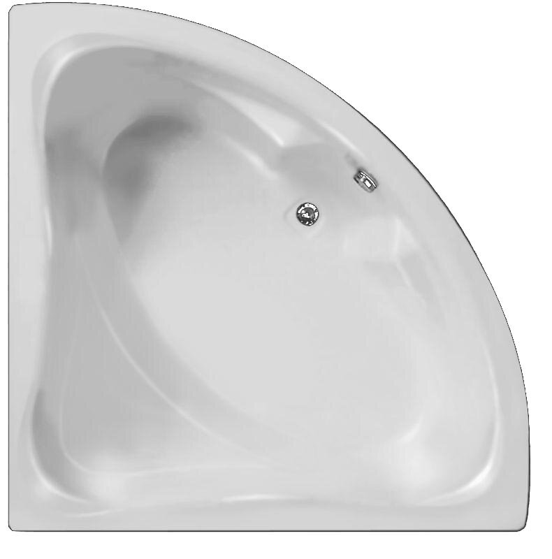 Изображение товара Акриловая ванна Eurolux Римини 150 х 150 см белая асимметричная