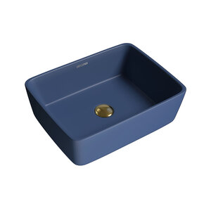 Изображение товара Раковина Grossman 48 х 37 см, накладная, синяя матовая, GR-3016BLM