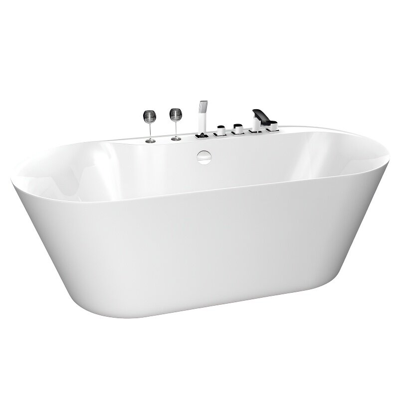 Изображение товара Акриловая ванна BelBagno BB14 180х85 см белая отдельно стоящая