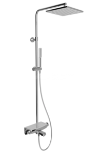 Изображение товара Душевая система Teska Mira, полка белое стекло, хром, DK 3701C