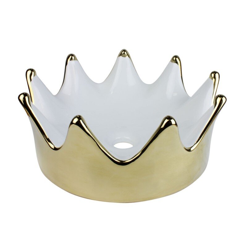 Изображение товара Раковина-ваза Bronze de Luxe Queen 4042WG 40 см белый/золото