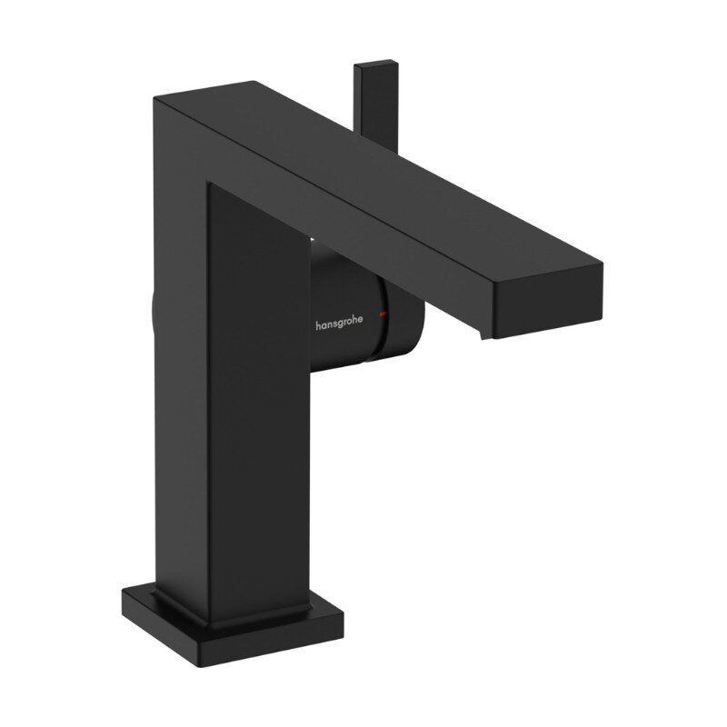 Изображение товара Смеситель для раковины Hansgrohe Tecturis E черный матовый 73020670 с донным клапаном