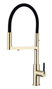 Изображение товара Смеситель Paulmark Tornado To213402-G для кухонной мойки, с подключением к фильтру, золото