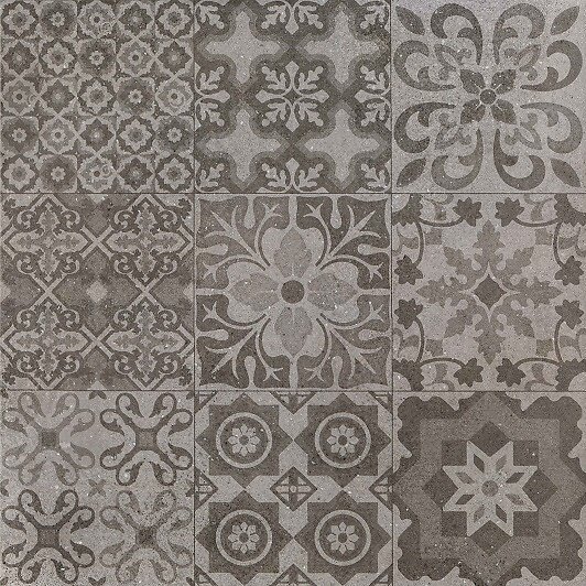 Изображение товара Керамогранит Porcelanosa Roche Deco Acero 9 Pav 59.6x59.6 см серый