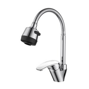 Изображение товара Полимерный смеситель OneLife для кухонной мойки, цвет хром, P11-004cr