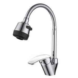 Изображение товара Полимерный смеситель OneLife для кухонной мойки, цвет хром, P11-004cr