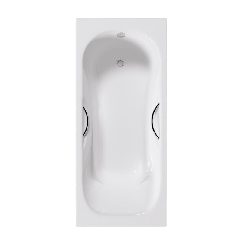 Изображение товара Ванна чугунная Delice Malibu DLR230608R, 170 х 70 см, без покрытия, с отверстиями под ручки, без ручек, цвет белый