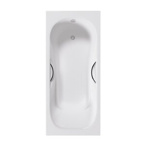 Изображение товара Ванна чугунная Delice Malibu DLR230610R, 180 х 80 см, без покрытия, с отверстиями под ручки, без ручек, цвет белый