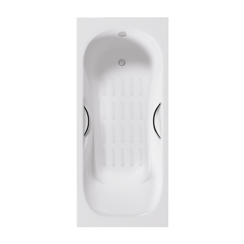 Изображение товара Ванна чугунная Delice Malibu DLR230610R-AS, 180 х 80 см, антискользящее покрытие, с отверстиями под ручки, без ручек, цвет белый Изображение товара Ванна чугунная Delice Malibu DLR230610R-AS, 180 х 80 см, антискользящее покрытие, с отверстиями под ручки, без ручек, цвет белый