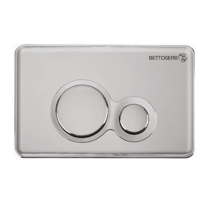 Изображение товара Клавиша смыва Bettoserb Duo, хром матовый/хром глянец, 40006463