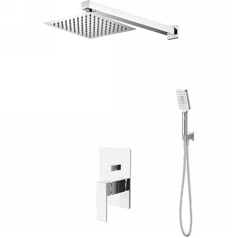 Изображение товара Душевая система BelBagno Romano ROM-DSET-CRM с квадратным верхним душем 25 см