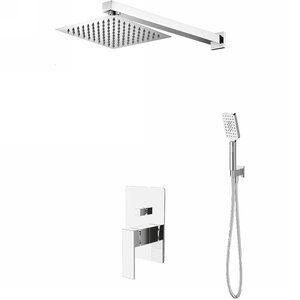 Изображение товара Душевая система BelBagno Romano ROM-DSET-CRM, квадратный верхний душ 25 см, цвет хром